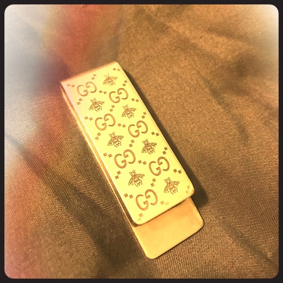 gold gucci money clip